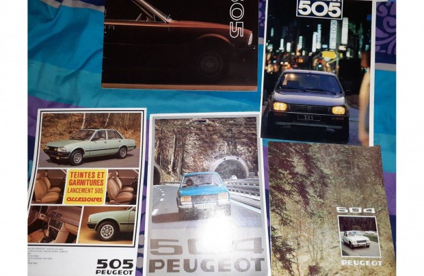 Peugeot 504 505 Francia prospektus 1974 1976 1979 1980 1987