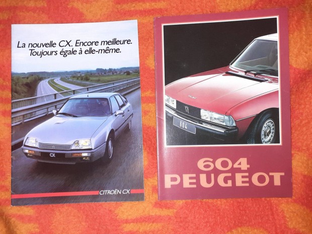 Peugeot 604 1978 Citroen CX 1985 Francia prospektus