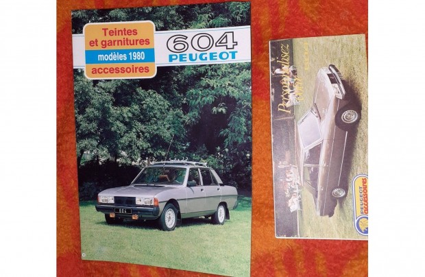 Peugeot 604 tartozkkatalgus Francia prospektus 1977 1980