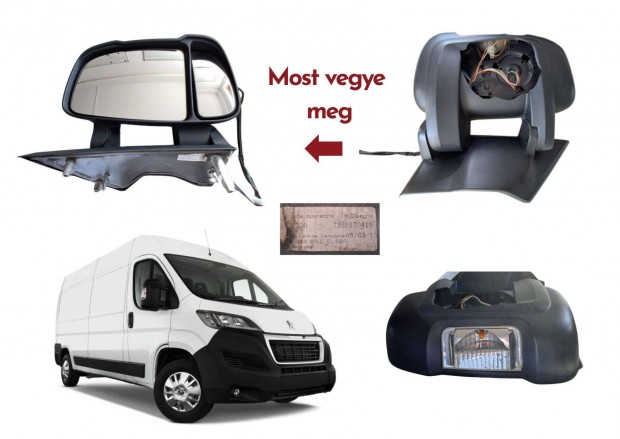 Peugeot Boxer Van 2.2 HDI gyári jobb tükör kis sérülés E3011030