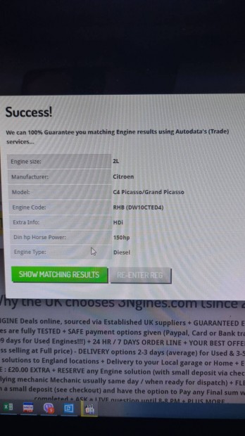 Peugeot Citroen DW10Cted4 Motor, RHB k�d