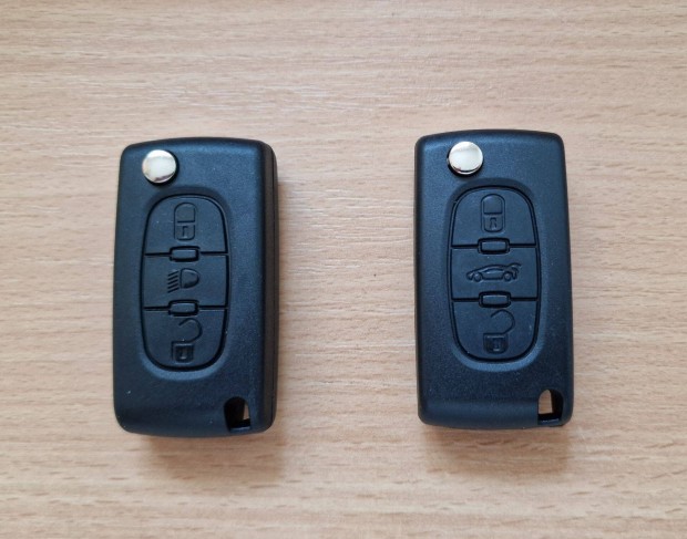 Peugeot Citroen gépkocsikhoz 3 gombos bicskakulcsház kulcsház