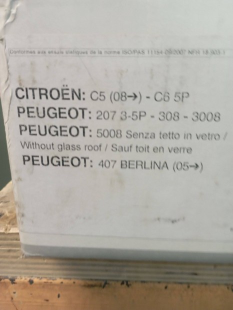 Peugeot, Citroen Tetcsomagtart