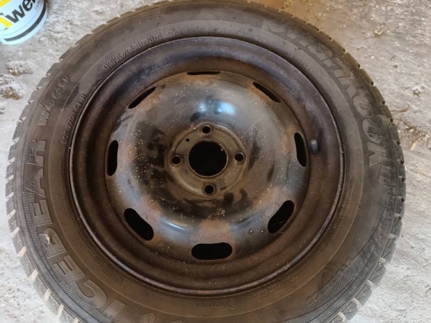 Peugeot acélfelni 4x108 Hankook téli gumival