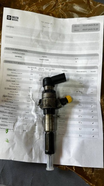 Peugeot citroen 1.4 hdi siemens porlasztók 9649574480 9655304880