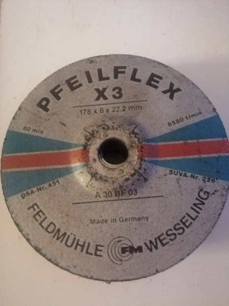 Pfeilflex vg tisztt korong 178X6X22 MM 800ft/db