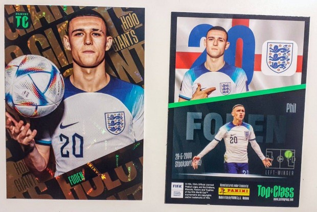 Phil Foden Anglia Holo Giants focis krtya Panini Top Class 2023