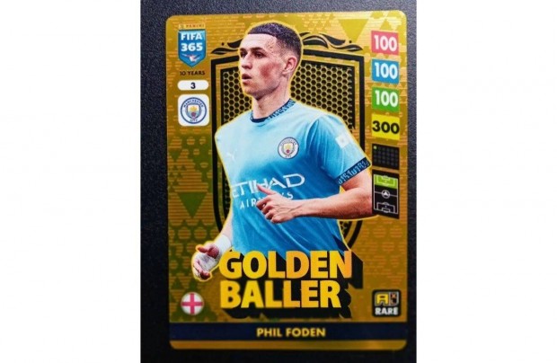 Phil Foden Manchester City Golden Baller focis krtya Panini FIFA 2025