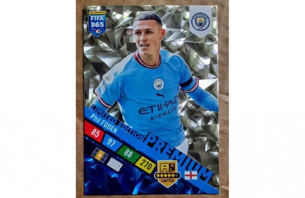 Phil Foden Manchester City Premium Limited focis krtya Panini 2023