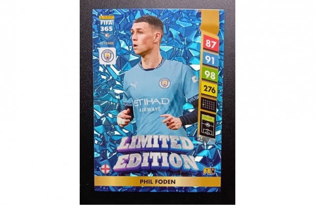 Phil Foden Manchester City XXL Limited focis krtya Panini FIFA 2025