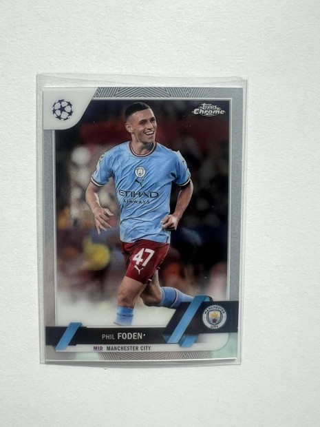 Phil Foden Topps Chrome Card