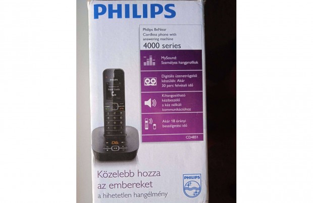 Philips 4851 B digitlis zenetrgzts vezetkes telefon