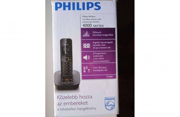 Philips 4851 B digitlis zenetrgzts vezetkes telefon