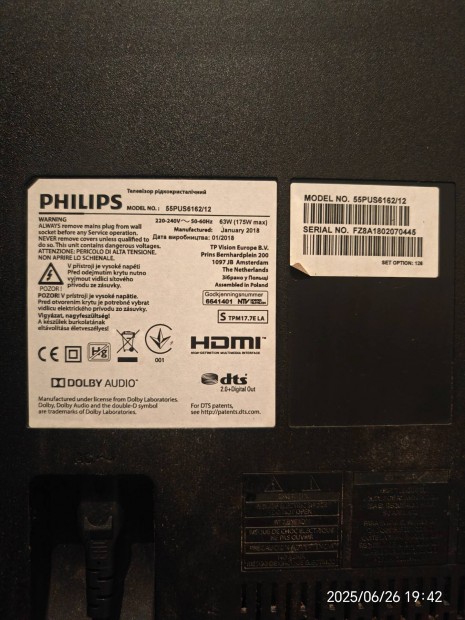 Philips 55" 55Pus6162/12 4K UHD Smart LED TV