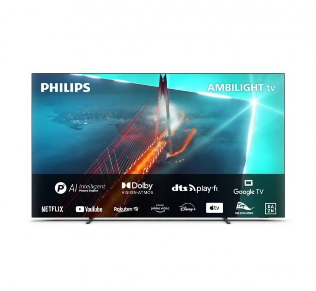 Philips 65OLED718 OLED Tv, UHD 4K, 120Hz, Ambilight, Google TV, 164cm,