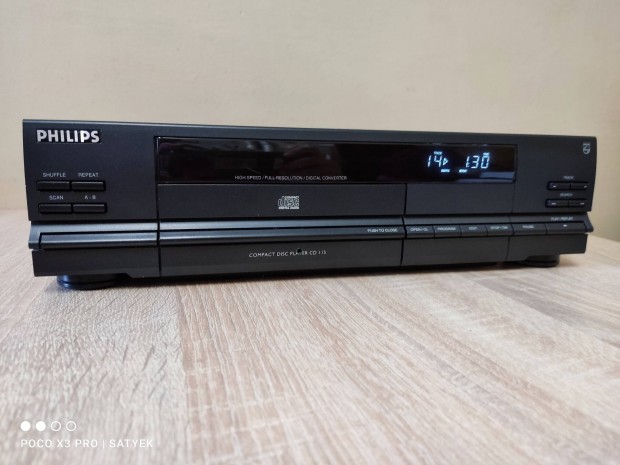 Philips CD-115 hifi cd lejtsz deck TDA-1543 dac CDM4 