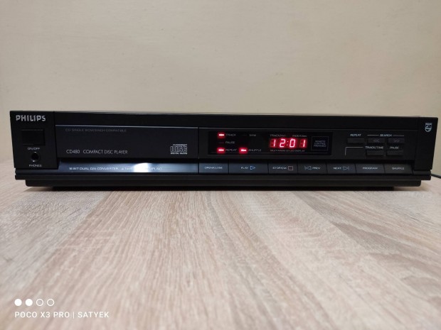 Philips CD-480 hifi cd lejtsz deck , TDA-1541, CDM-4/19