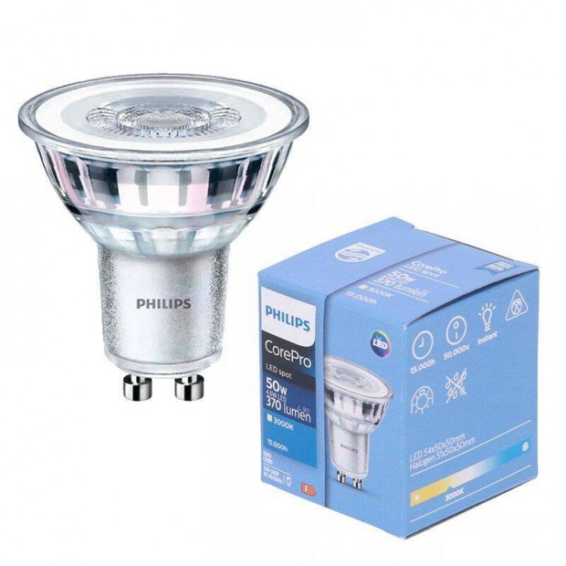 Philips Corepro LED spot Classic LED izz 4.6W 50W 3000K 370lm GU10