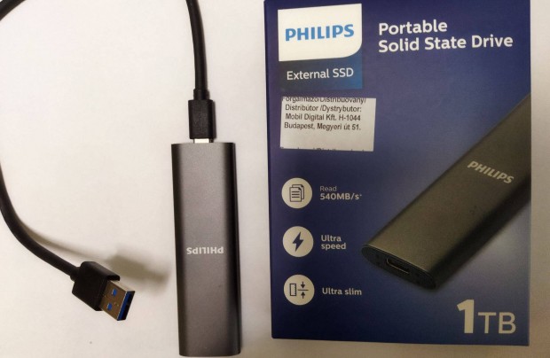 Philips External SSD 1tb j elad, Ajndk volt