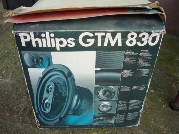 Philips GTM 830 retro Aut hangszr hangfal pr 3 utas 200 Watt