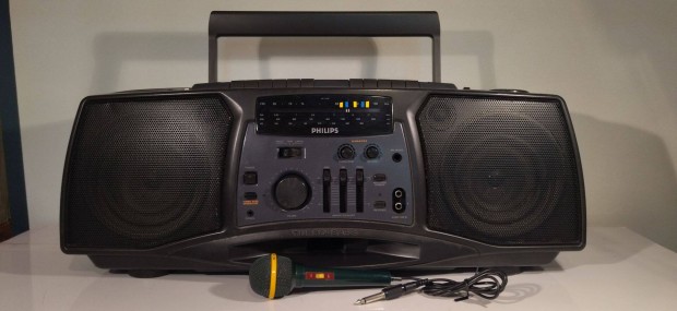 Philips HiFi Stereo Rdis Boombox kt kazetts Magn Retro