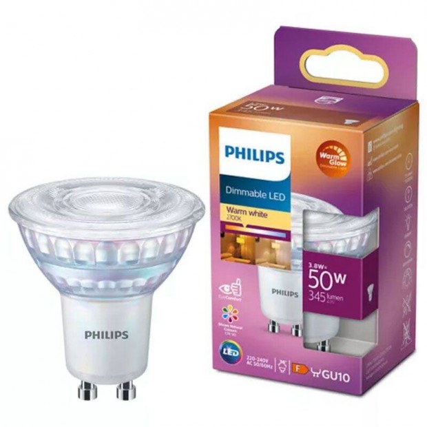 Philips PAR16 GU10 LED izz, 3.8W 2200K-2700K 345lm, dimmelhet
