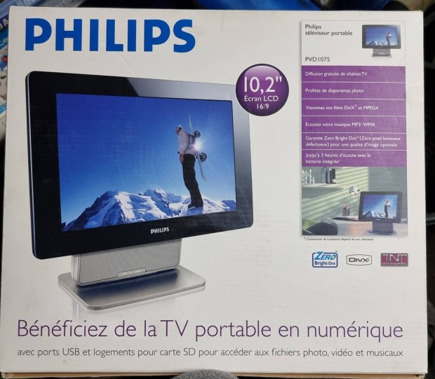 Philips PVD1075 hordozhat TV 10,2"