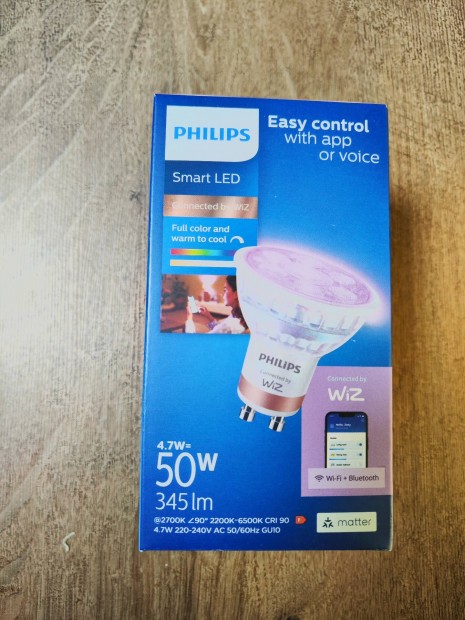 Philips Rgbw okos LED spot, GU10  4.7W 