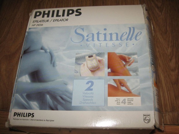 Philips Satinelle Vitesse HP2836 Epiltor Szrtelent Dobozban 2 seb