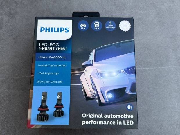 Philips Ultinon Pro9000 HL H8 H11 H16 foglalatú LED ködfényszóró