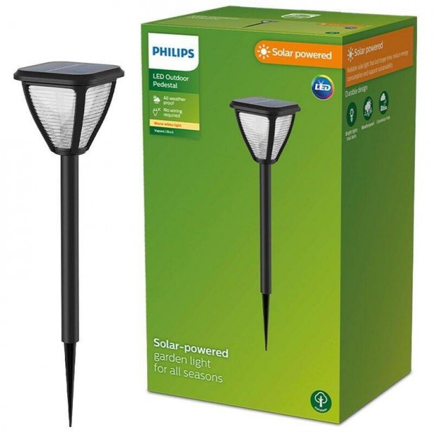 Philips Vapora napelemes sétányvilágító LED lámpa, 54cm, 2700K, IP44