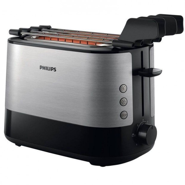 Philips Viva Collection 2 szeletes kenyérpirító, 730W - inox