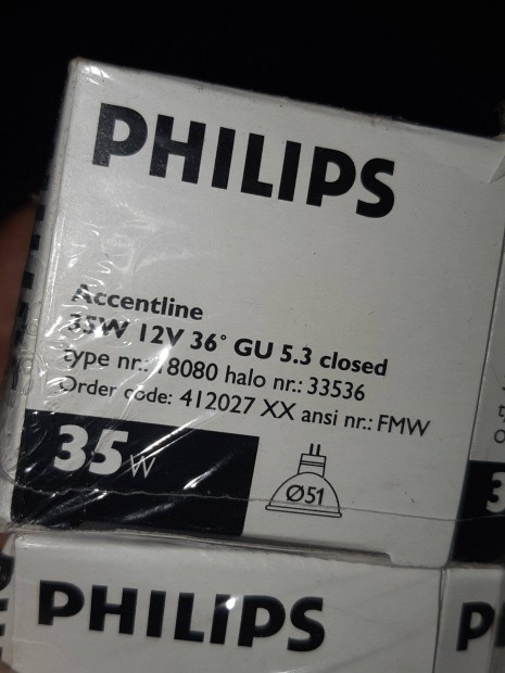 Philips accentline 35w 12v 36d Spot izz GU5,3 foglalat