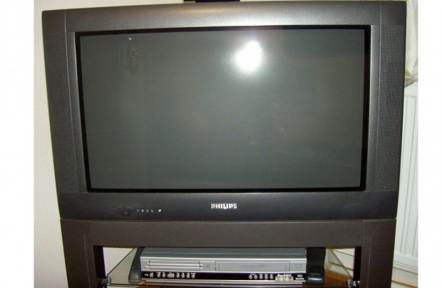 Philips hagyomnyos TV + llvny + DVD-VHS combo lejtsz