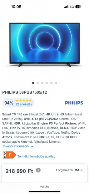 Philips tv LED