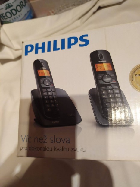 Philips vezetkes telefon 2db. vezetk nlkli kszlkkel