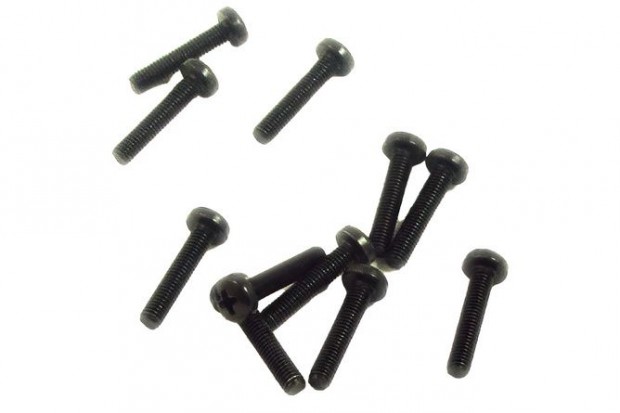 Phillips csavar M5x25 fekete (10 db)