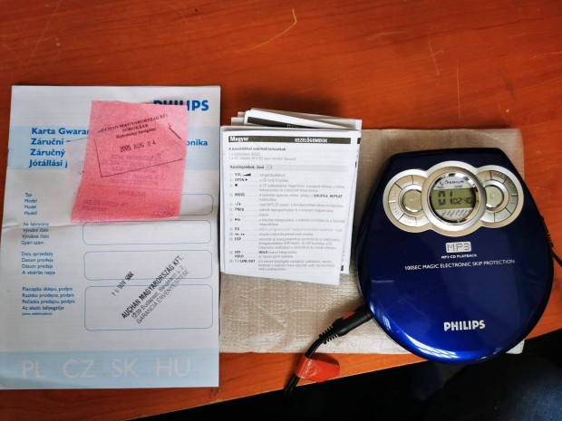 Phillips hordozhat CD lejtsz discman dobozban