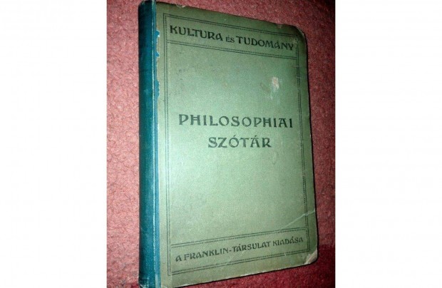 Philosophiai sztr ( Franklin Kiad 1918-as kiads.)