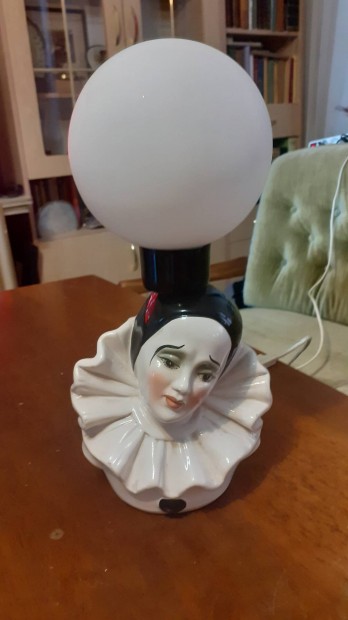 Pierrot vintage porceln asztali lmpa