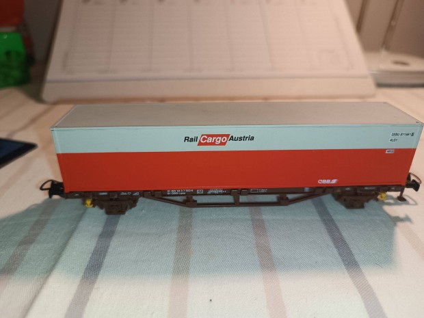 Piko 57762 Kontnerszllt kocsi, Lgss, 1x40' Rail Cargo Austria kont