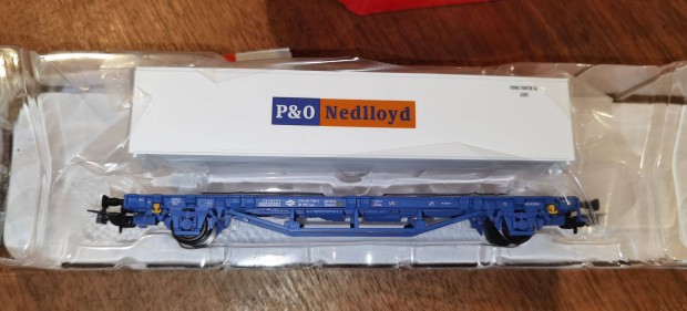Piko 58740, MÁV, Lgss, konténerszállító tehervagon, P&O Nedlloyd, H0,
