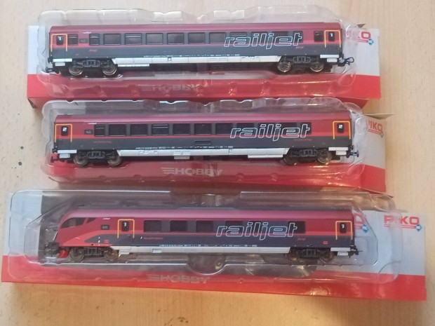 Piko Railjet szerelvény H0 egyenáramos