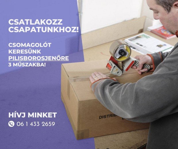 Pilisborosjenőre keresünk betanított munkásokat