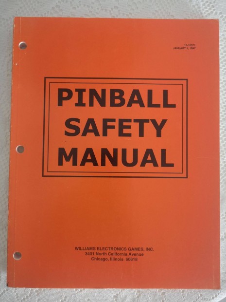Pinball safety manual WPC