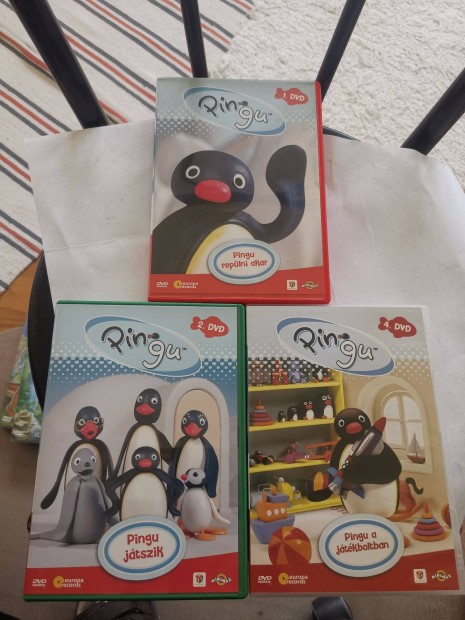 Pingu sorozat 1., 2., 4.- DVD mesefilm - replni akar + jtszik stb