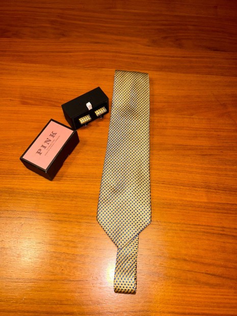 Pink nyakkend, s mandzsetta szett elad