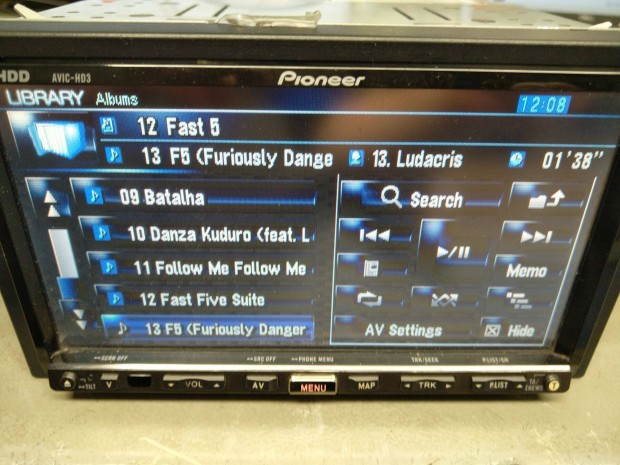 Pioneer Avic-HD3 2 DIN aut�s multimedia hifi HDD DVD FM GPS Bluetooth