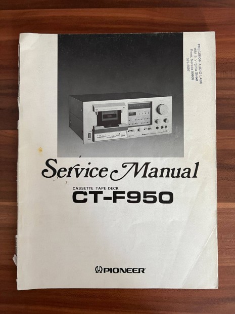 Pioneer CT F 950 gyri eredeti szerviz knyv, utasts, lers