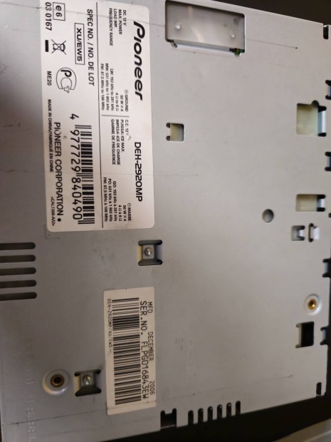 Pioneer Deh-2920MP